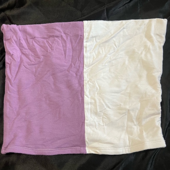 Omighty purple and white colour block tube top with fairy - Picture 4 of 4